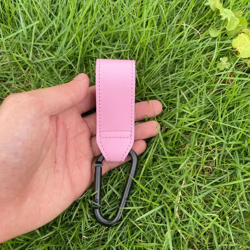 Baby Stroller Hook Fashion PU Leather Adjustable Pram Hook Cart Organizer Diaper Bag Hanger Children Boy Girl Travel Accessor
