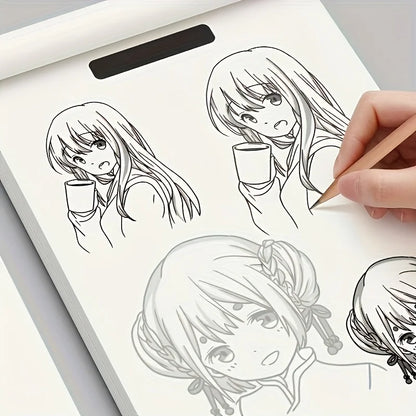 Anime Character Line Art Drawing Book: A Simple Hand-drawing Exercise Book for Beginners - 48 Pages of Outline Patterns