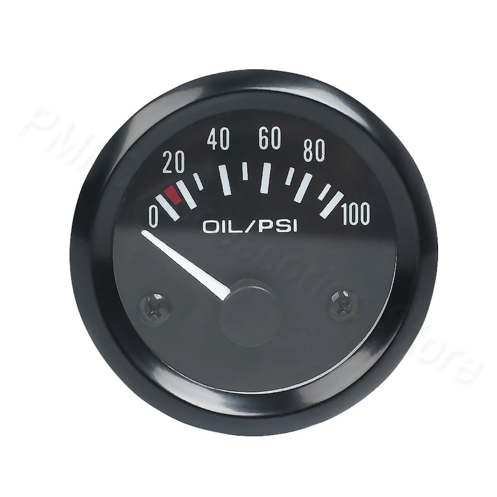 Vehicle Meter 12V Automobile Car Gauge 2" 52mm Water Temp Oil Temp Oil Press Fuel Volts Oil press kg Ammeter Gauge Black Shel