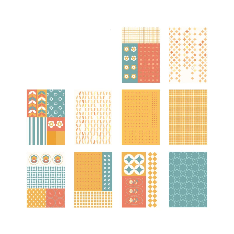 50 Pcs Kawaii Ins Paper Card DIY Decoration Idol Photocard Scrapbooking Diary Background Collage Material Paper Stationery