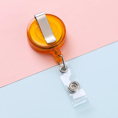 Retractable Steel Cord Pull Reel Keychains Spring Buckle Clasp Wire Rope Key Ring Recoil ID Card Holder Key Chain Multiple To