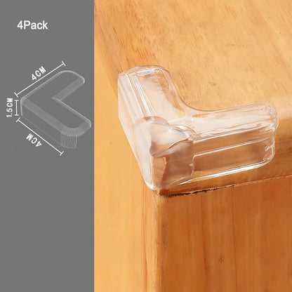 4/10pcs Children Anti Collision Corner Edge Protection Guards Baby Safety Corner Silicone Protector Table Soft Transparent