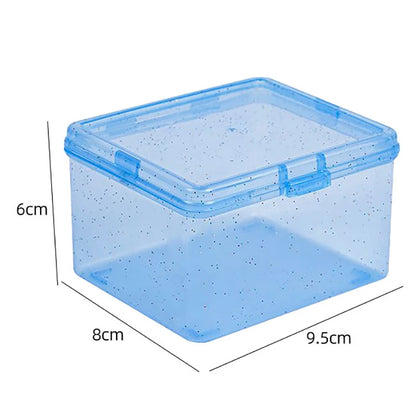 New Transparent Plastic Storage Box Photocards Small Card Storage Box Desk Organizer Box Classification Box Stationery