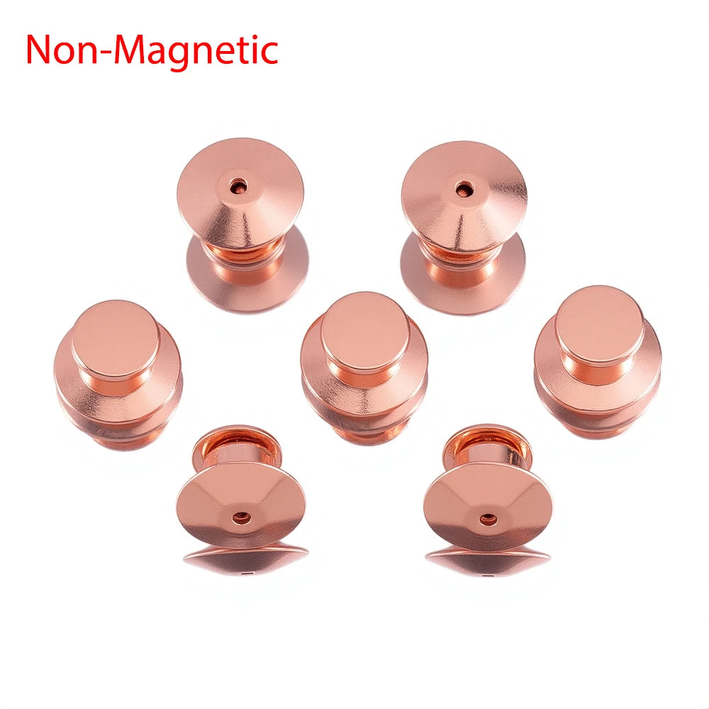 10Pcs Magnetic Clasp Brooch Locking Pin Backs Metal Pin Back Locking Pin Keepers Locking Clasp DIY Brooch Badge Jewelry Makin