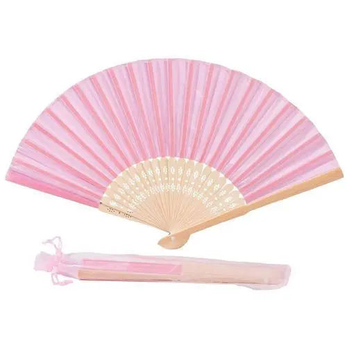 20pcs Personalized Engraved Silk Hand Fan Wedding Fold Fan Vintage Fans Customized Wedding Favor