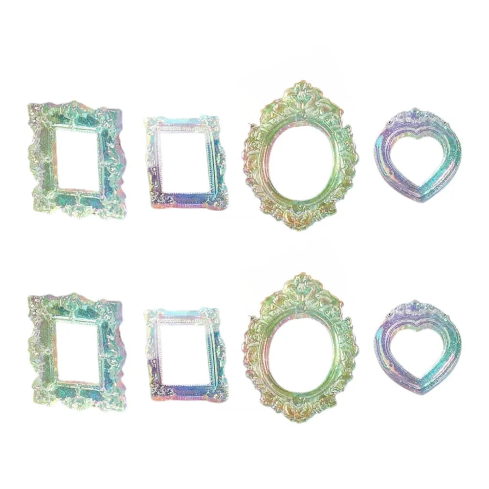 Vintage Resin DIY Shadow Box Frame Gold DIY Memory Display Frames Mini Photo Frames Gifts - Colorful