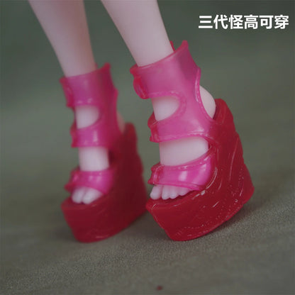 Colorful Monster Doll Boots Novelty Sandals 1/6 Scale Doll Shoes Accessories for Doll Decorations - NO.18