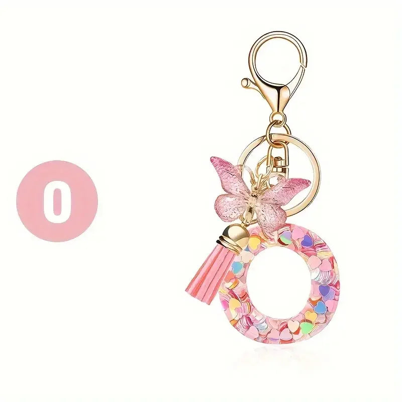 Fashion DIY A-Z Letters keychain Metal Holder Pendent Key Chain Women Car Key Ring Simple Letter Name Key Party Gift Jewelry 