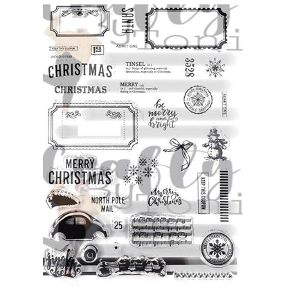 2026 New A6 Clear Stamps Identity Card Design DIY Scrapbook Journal Album Card Making Supplies - only stamp 104