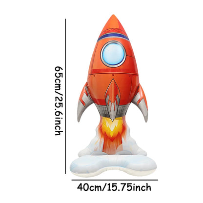 3D Astronaut Foil Balloon Rocket Balloons Space Ballons For Boy Kids Astronauta Universe Series Outer Space Birthday Party De