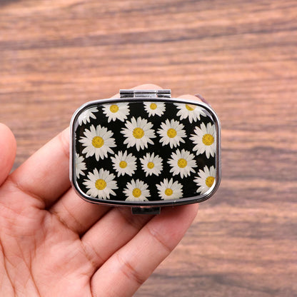 Van Gogh Art Mini Pill Box 2-Compartment Medicine Pill Organizer Household Portable Medicine Storage Box Travel Jwelery Gift