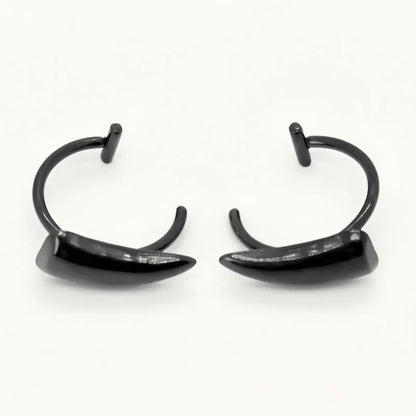 1pair Stainless Steel Personalised Sharp Teeth Fake Piercing Lip Ring Punk Exaggerated Jewelry for Women Gothic Body Jewelry 