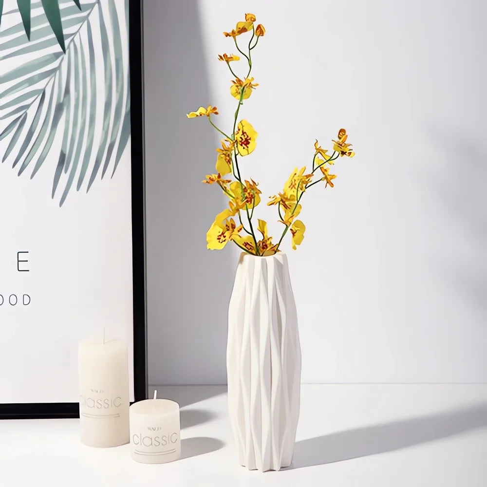 Nordic Plastic Vase Simple Small Fresh Flower Pot Storage Bottle For Flowers Living Room Modern Home Decorations Ornaments - 