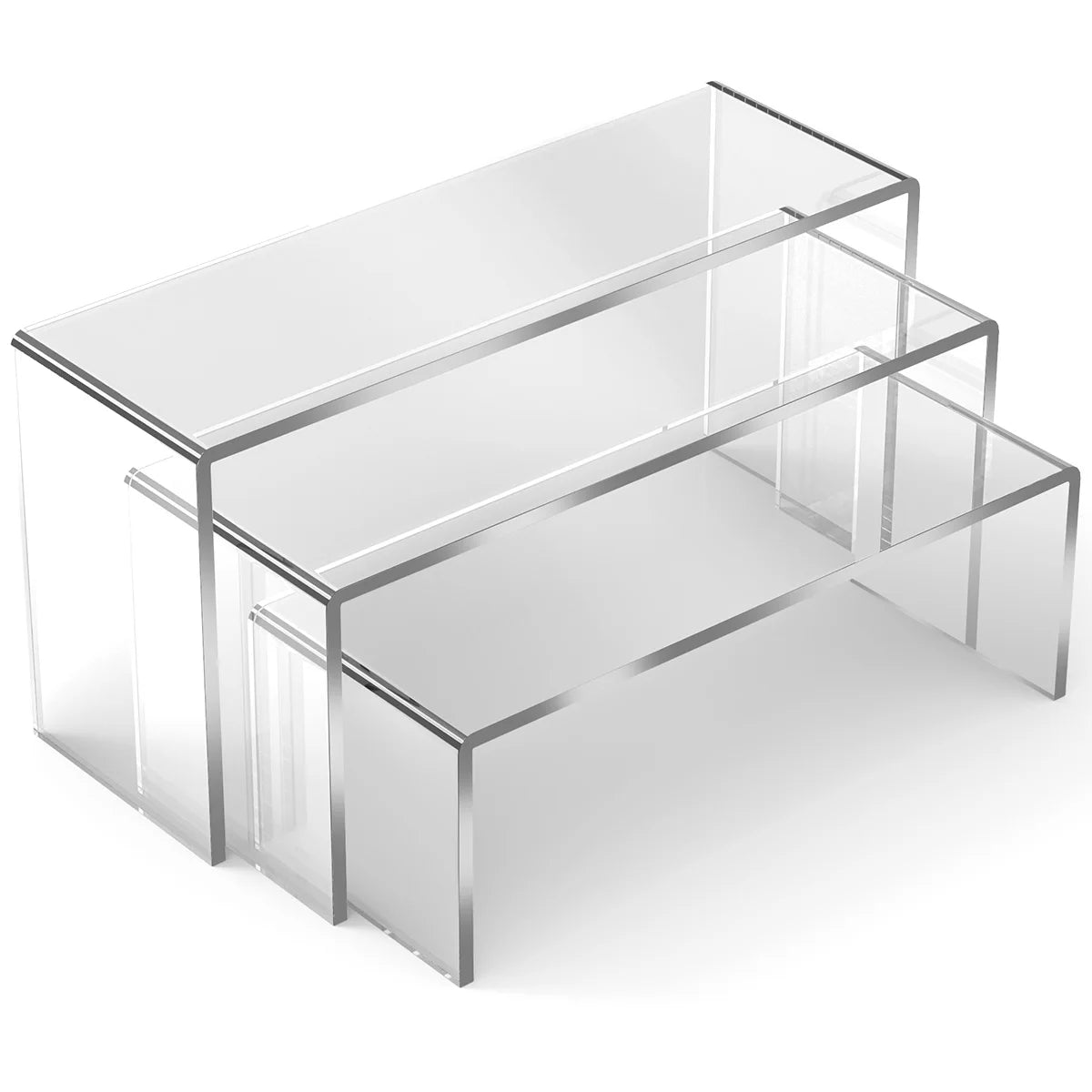 3/6/9Pcs Acrylic Display Stand Blind Box Storage Shelf U Shape Lightweight Cupcake Holder Dessert Display Jewelry Display Ris