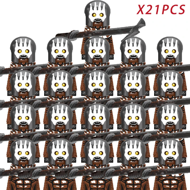 Medieval Movie Knights Building Blocks toys Lord Ring Figure Bricks Toy Christmas birthday gifts - RZXP260x21