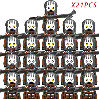 Medieval Movie Knights Building Blocks toys Lord Ring Figure Bricks Toy Christmas birthday gifts - RZXP260x21