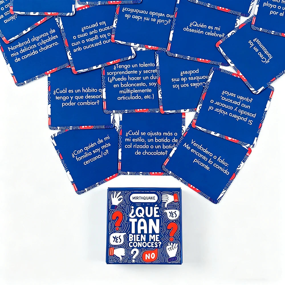 Spanish Mini Game Cards-Bien Me Conoces?After Dinner Amusements Board Game Travel Party Game Entertainment For Family Friends
