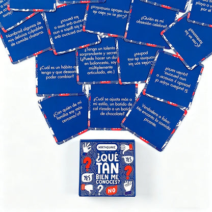 Spanish Mini Game Cards-Bien Me Conoces?After Dinner Amusements Board Game Travel Party Game Entertainment For Family Friends