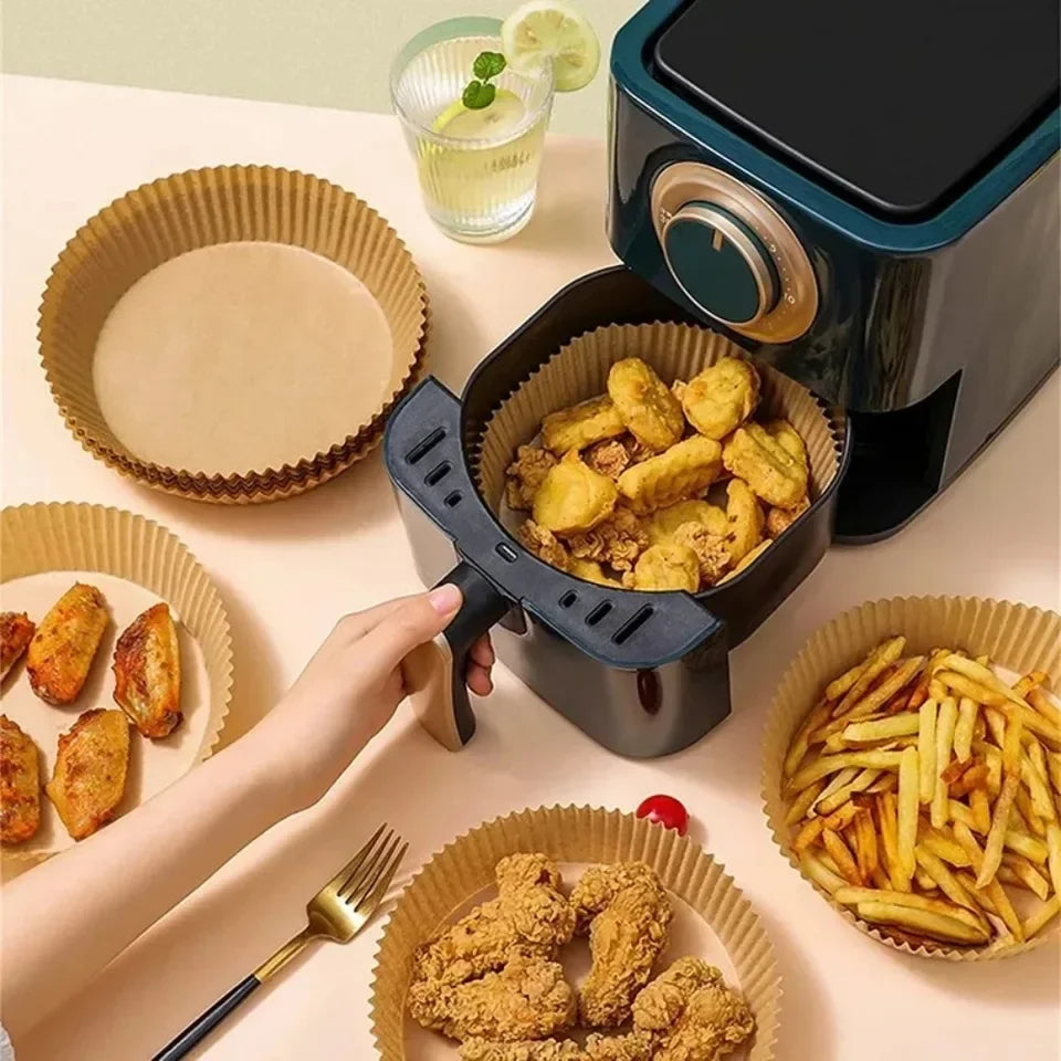 50pcs/100pcs Air Fryer Paper Cup Cake Mold Special Paper for Air Fryer Baking Oil-proof Oil-absorbing Paper for Household