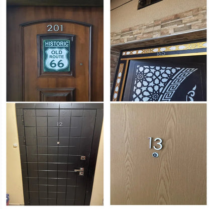 6CM 3D Address Number 0 - 9 Door Digits Numeral Plate Plaque Sign Sticker Family Hotel Apartment Home Street Door Letters Tag