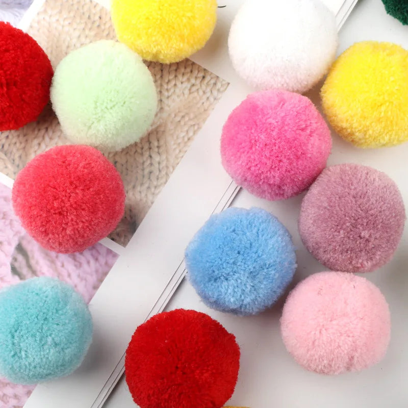 Multi Size Pom Piel 15mm/20mm/25mm/30mm/40mm Soft Pompones Fluffy Plush Crafts DIY Pom Pom Bal Wedding Sewing Party Accessori