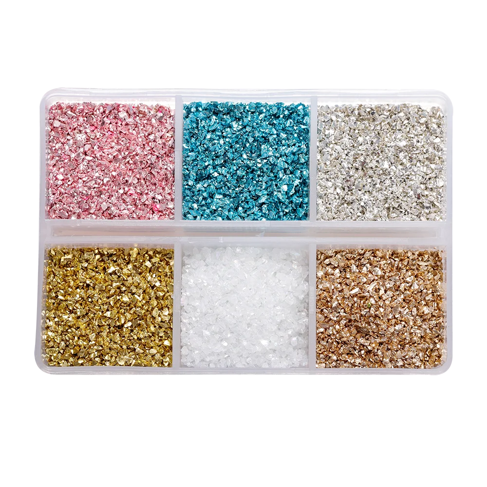 30g/Box Crushed Glass Stones Resin Filling Irregular Broken Stone for DIY Epoxy Resin Mold Crafts Nail Art Decoration Materia