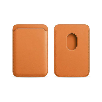 Magnetic Card Holder Leather PU Card Sleeve ID Card Holder Mobile Phone Back Sticker Bag For Magsafe iPhone 17 Card Holder Co