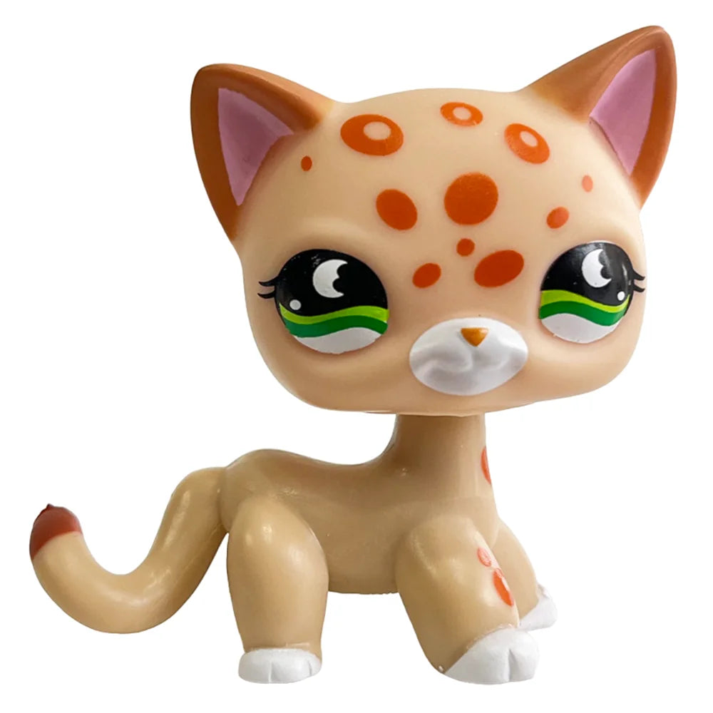 Rare Pet Shop LPS Toy Stands Short Hair Cat Original Kitten Husky Puppy Dog Fox Cute Animal Old Bobble Head Toy - 852