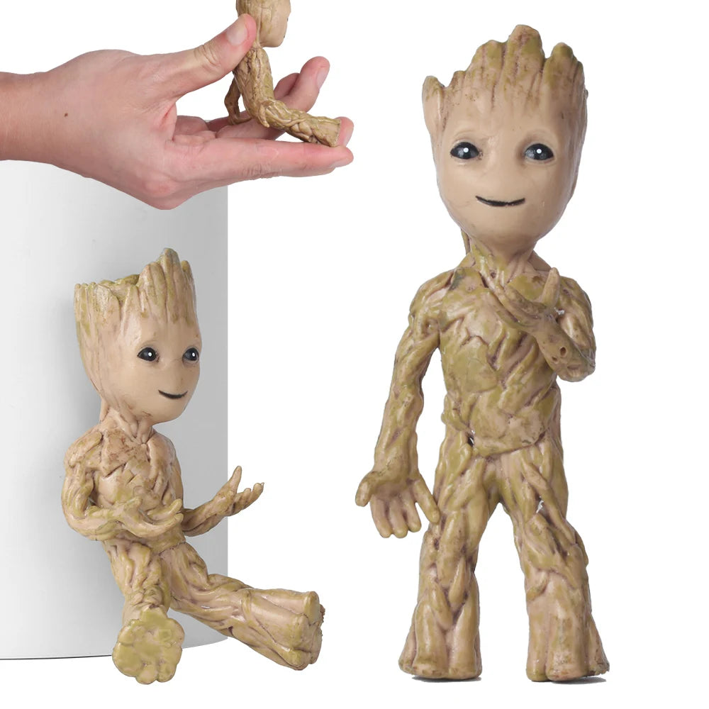 Desktop Decor Mini Anime Figurine Tree Man Miniature Model Cute Groot Doll Toy Home Accessories Ornament Handicraft Gifts