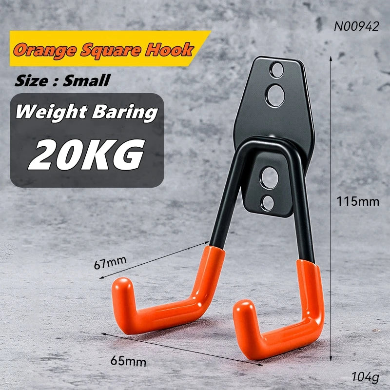 Garage Storage Utility Hooks,Garage Garden Tool Organizer,Hanging Utility Wall Mount Hooks,Heavy Duty Tool Storage Organizer 