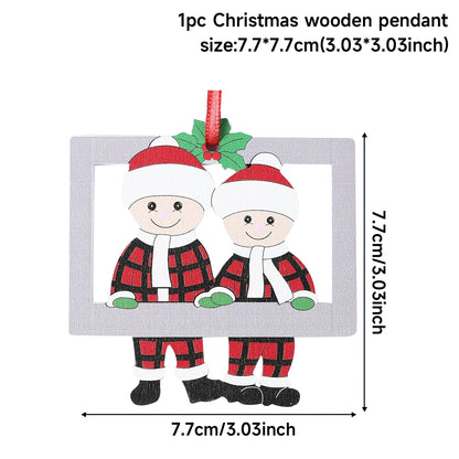 Christmas Pendant DIY Personal Family Christmas Decorations For Home 2024 Navidad Christmas Tree Hanging Ornament New Year 20