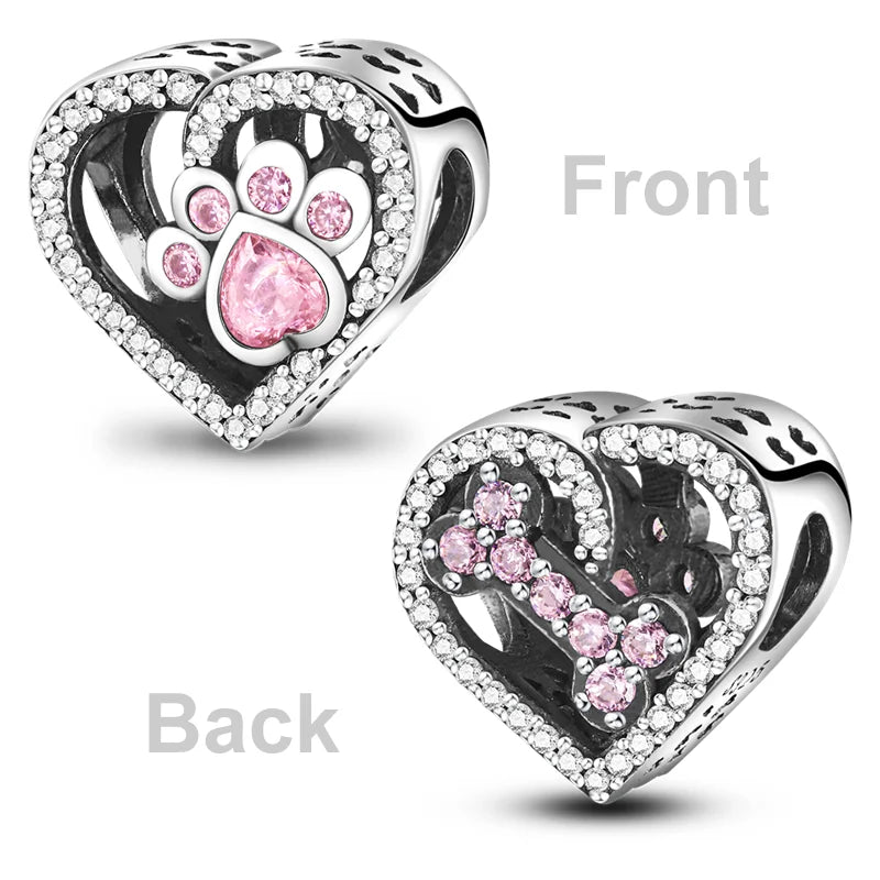 2026 Charms Bead 925 Sterling Silver Pink Butterfly Luminous Firefly Dangle Fit Bangle Bracelet Necklace DIY Jewelry - KTC048