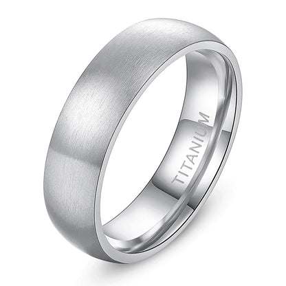 Tigrade 4/6/8mm Brushed Simple Silver/Black Color Titanium Ring Men Minimalist Wedding Band Engagement Rings Women Male Jewel
