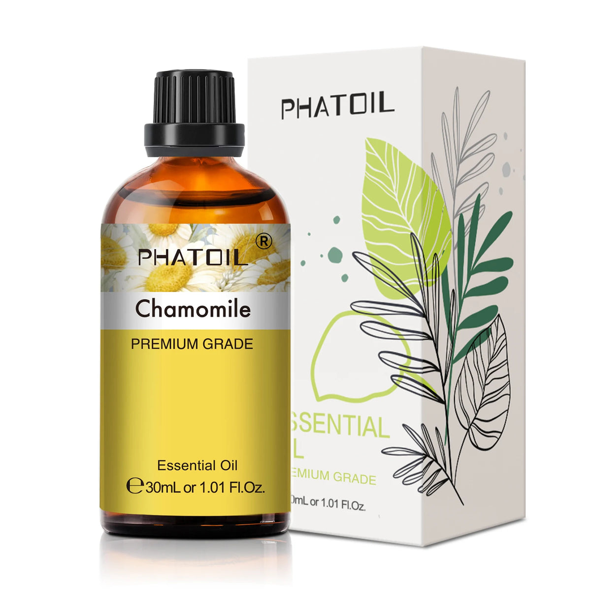 PHATOIL 1PCS Aromatherapy Essential Oil 30ml Lemon Eucalyptus Lavender Bergamot Jasmine Juniper Rose Vanilla Aroma Essential 