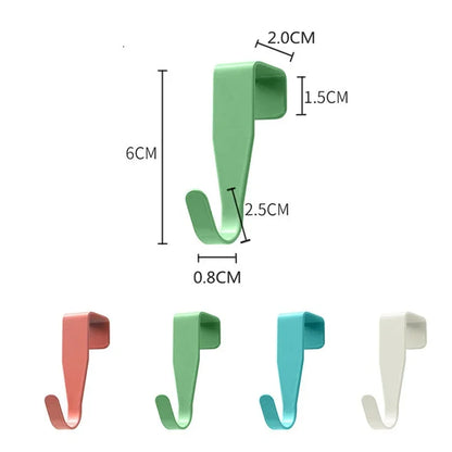 4PCS Cabinet Door Hook Colorful Kitchen Door Rear Hanger Drawer Office Table Key Bag Storage Hook For Home Bathroom Accessori