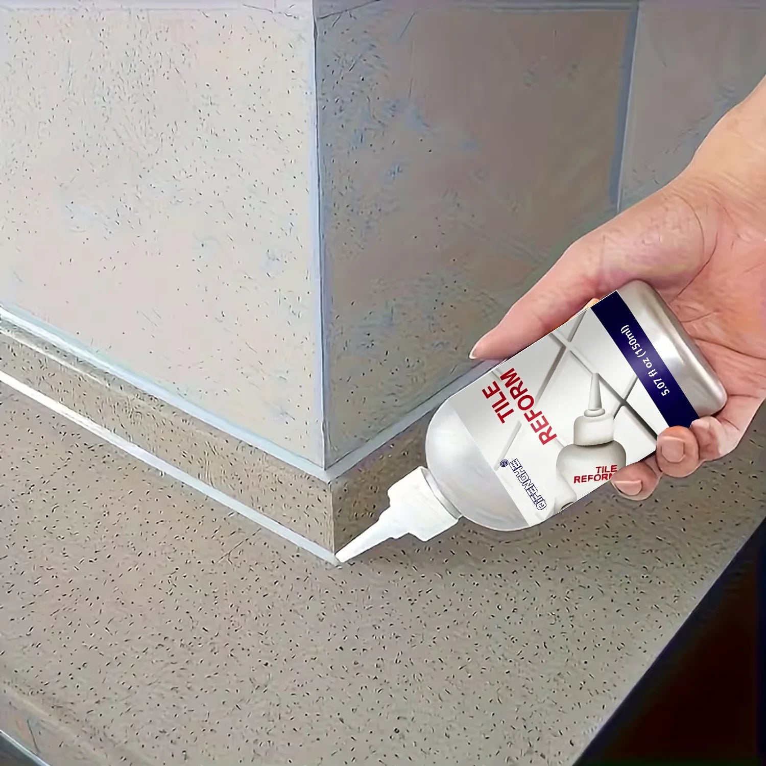 Tile Reform Grout Repair Pen, Waterproof Tile Gap Filler, Mildew Resistant Tile Seam Refinisher for Bathroom Kitchen Floor Wa