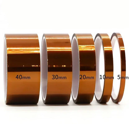 Kapton Tape Polyimide 5-40mm Adhesive Insulating Adhesive Tape Каптоновый Скотч Heat Tape for Board Protection