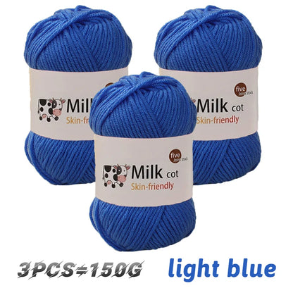 150g milk yarn handmade medium coarse DIY weaving yarn ball for knitting sweaters, hats, scarves and other clothing - 29