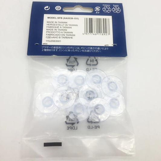Brother Bobbin 11.5mm SEWING MACHINE BOBBINS10pcs SFB XA5539-151 Brother Domestic Sewing Machine Bobbin Sa156