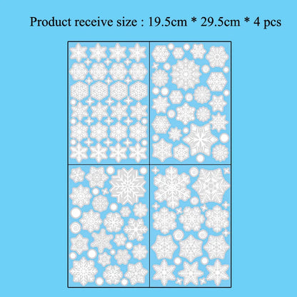 Christmas Snowman Snowflake Santa Claus Wall Sticker New Year Glass Window Decoration Mural Room Home Decor Electrostatic Dec