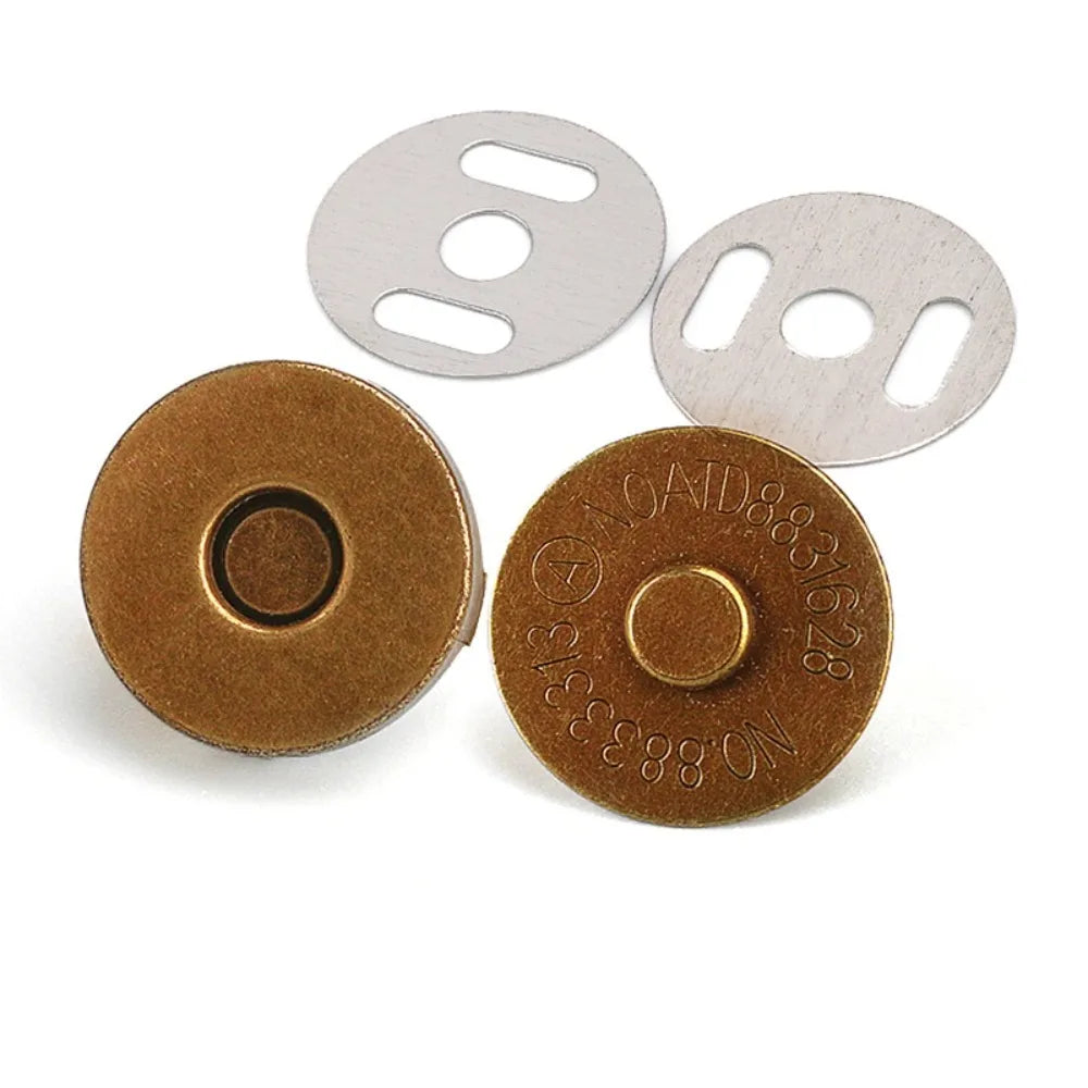 10 Pcs/Pack 14-18MM Magnetic Snap Fasteners Clasps Buttons Handbag - Bronze
