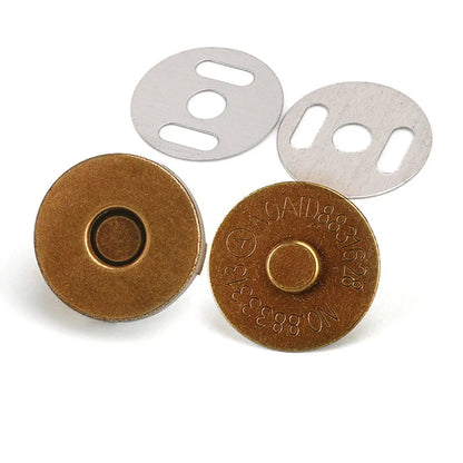 10 Pcs/Pack 14-18MM Magnetic Snap Fasteners Clasps Buttons Handbag - Bronze