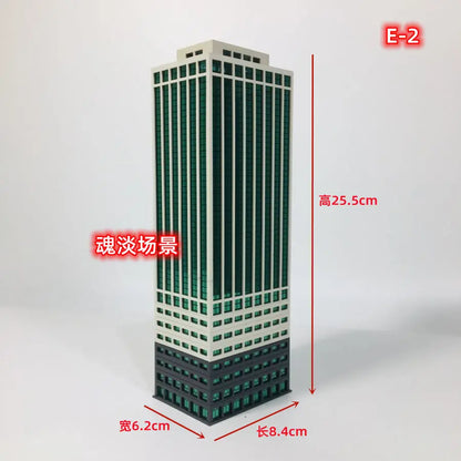 Diorama 1:300 Scale Architectural Model City Skyscraper Building Scene Display Model Railway Train Assembled Layout