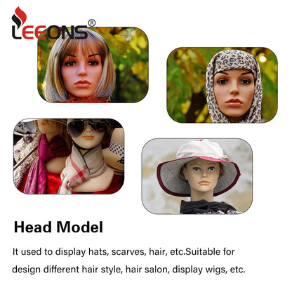 Manikin Wig Display Stand Female Mannequin Pvc Realistic Mannequin Head Bust For Wigs Display Making Styling Hats,Sunglasses