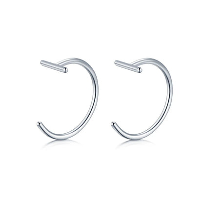 18G Clip-On Fake Lip Ring Stainless Steel Hypoallergenic Punk Non Piercing Lip Hoop 18K Gold Plated Cartilage Conch Cuff Earr