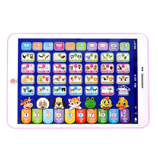 Spanish Alphabet Child Tablet Point Read Touch Enable Laptop Compluter Educational Toys Play Mobel Details for Children's Gif