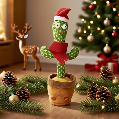 home table decoration autumn Hallowee Christmas cactus Magic Dancing Voice Artificial Plant Twisting Music Song Birthday Gift