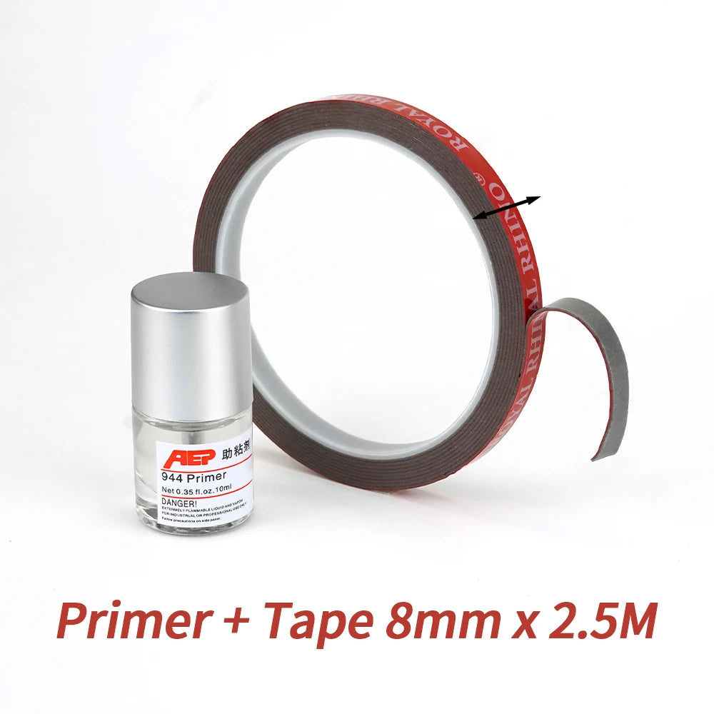 ADHESION PROMOTER + DOUBLE SIDED TAPE = BEST BUDDIES EVER 944 Primer Acrylic Foam Tape Increase Viscosity 80% - Primer 8mm ta