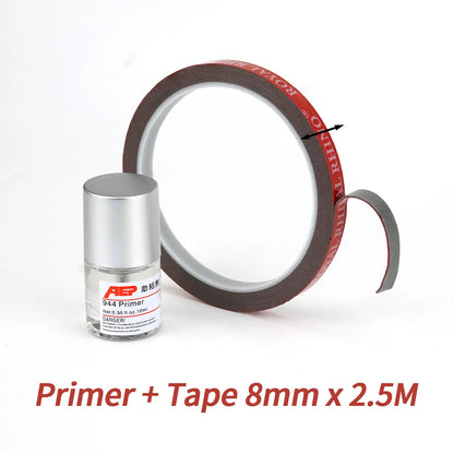 ADHESION PROMOTER + DOUBLE SIDED TAPE = BEST BUDDIES EVER 944 Primer Acrylic Foam Tape Increase Viscosity 80% - Primer 8mm ta