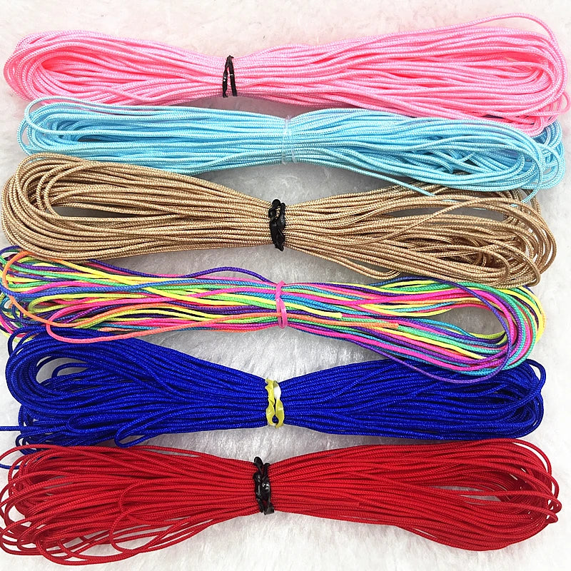 NEW 0.4/0.8/1.0/1.5mm Nylon Cord Thread Chinese Knot Macrame Cord Bracelet Braided String DIY Tassels Beading Shamballa Threa